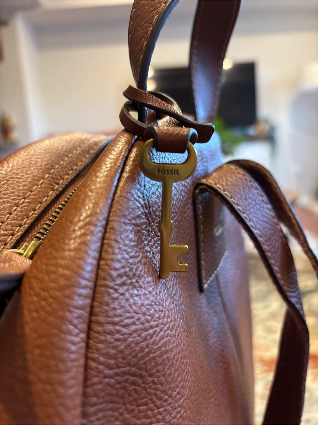 Fossil Brown Leather Backpack - photo 3