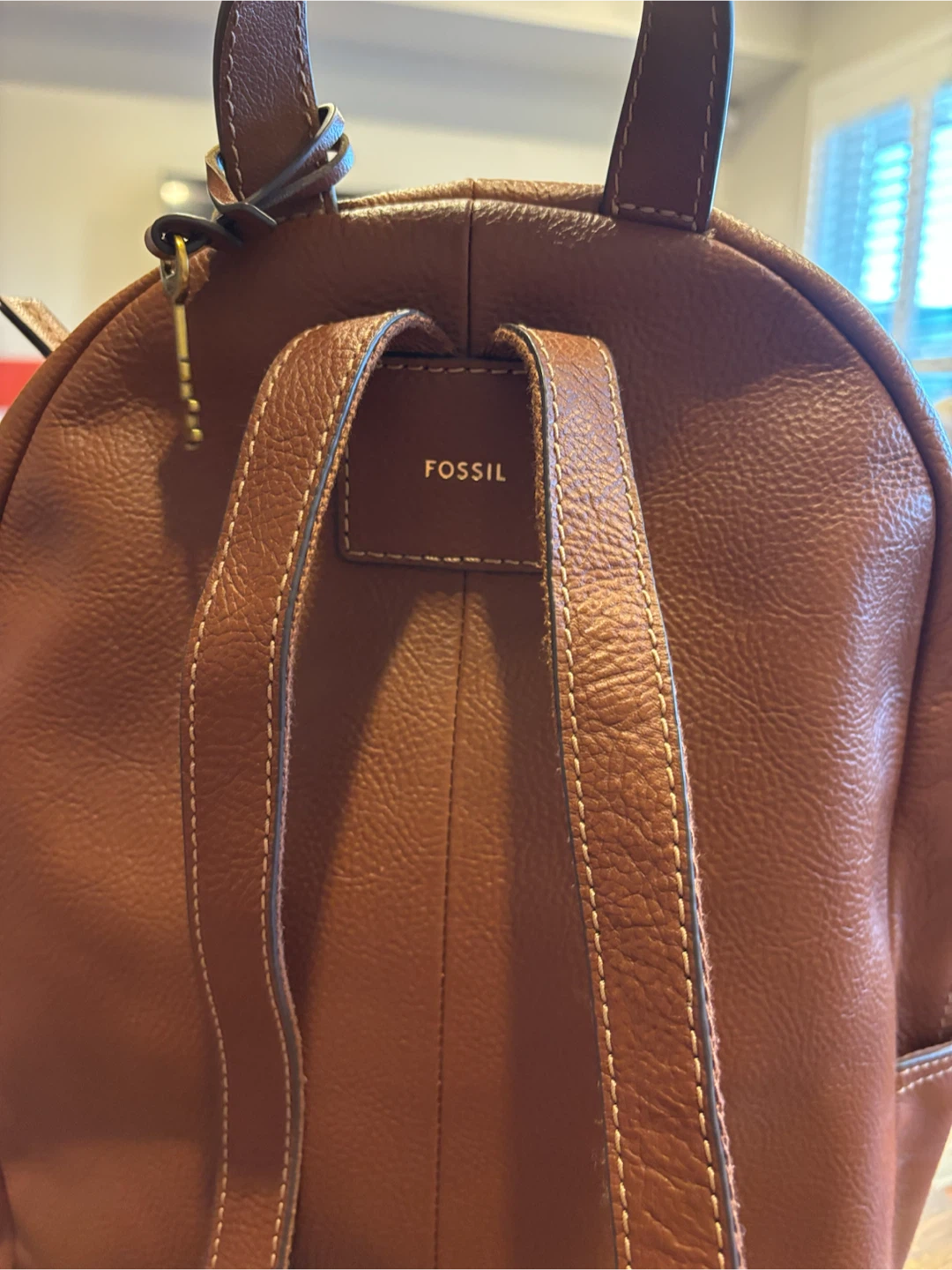 Fossil Brown Leather Backpack - photo 5