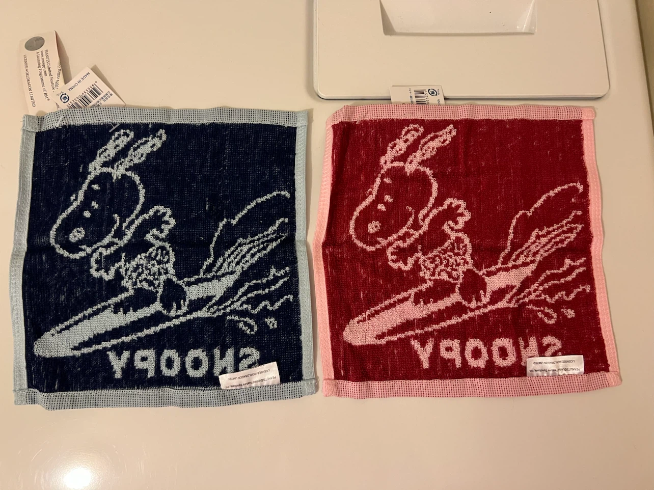 2 Snoopy Cotton Mini Towels - photo 4