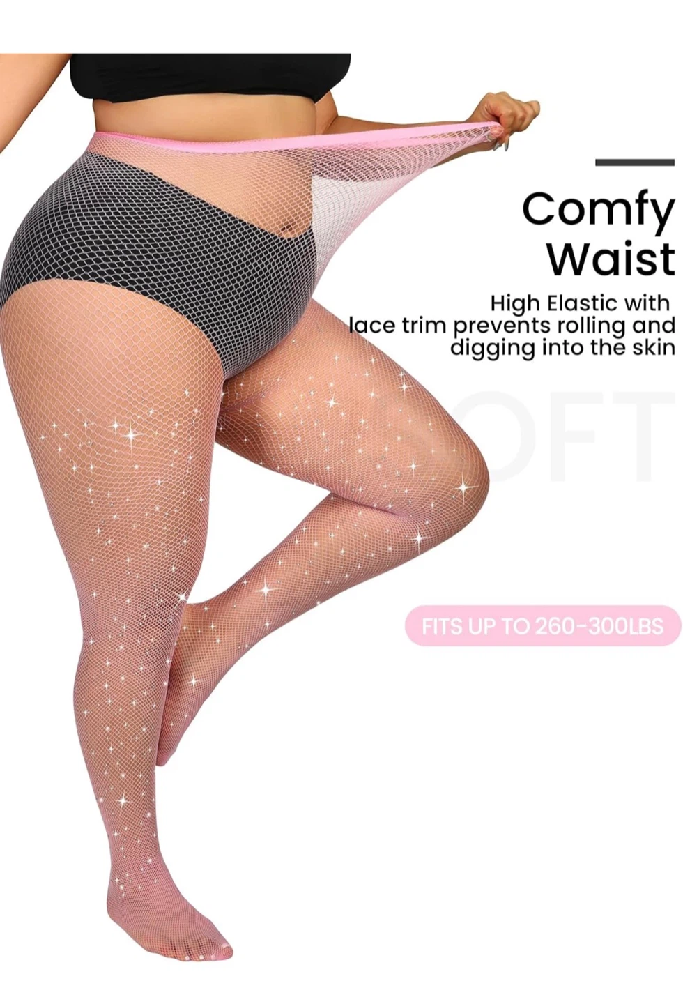 Sparkly Rhinestone Fishnet Tights, brand new - photo 3