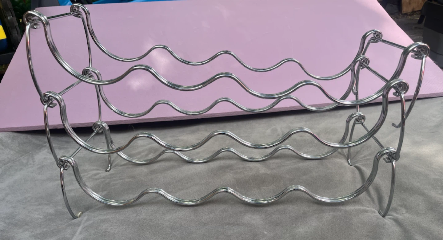Chrome Metal Wine Rack