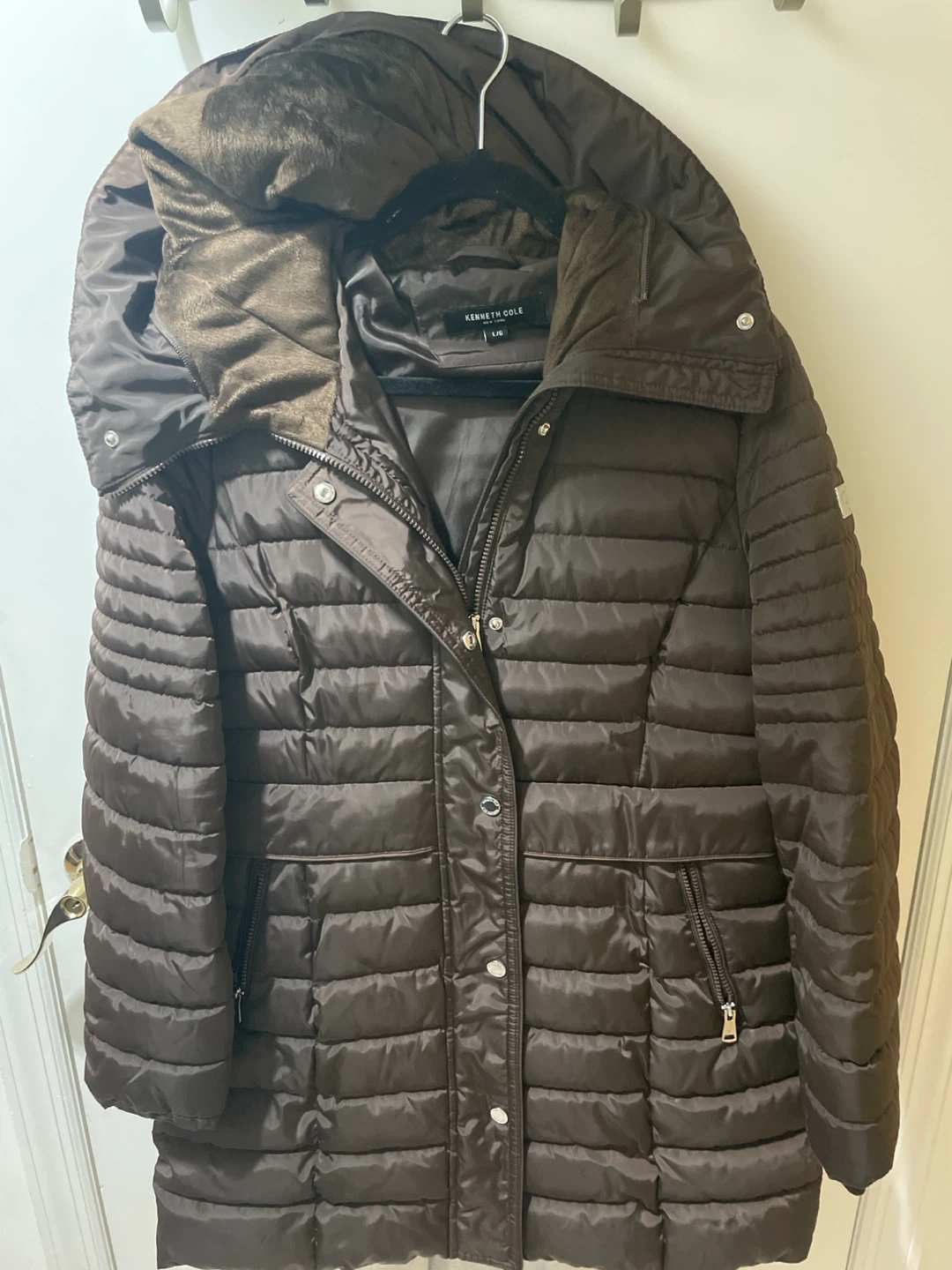 Kenneth Cole Women's Puffer Jacket Brown