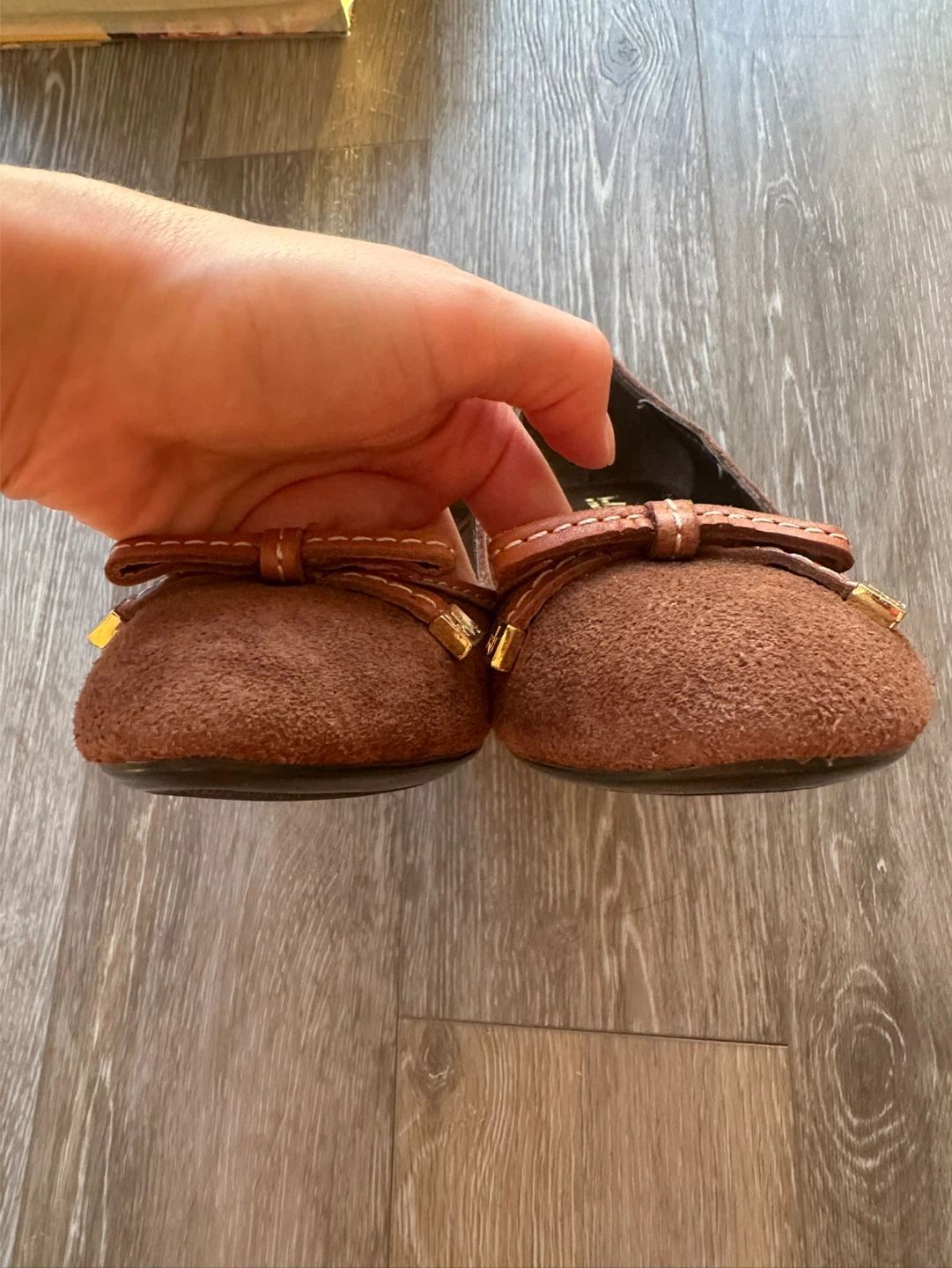 Brand new Lauren Ralph Lauren Brown Suede Wedge Pumps - photo 4
