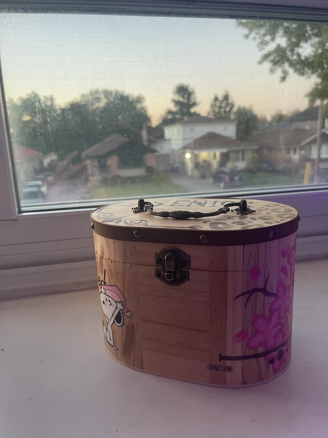 Hand-painted senior year box