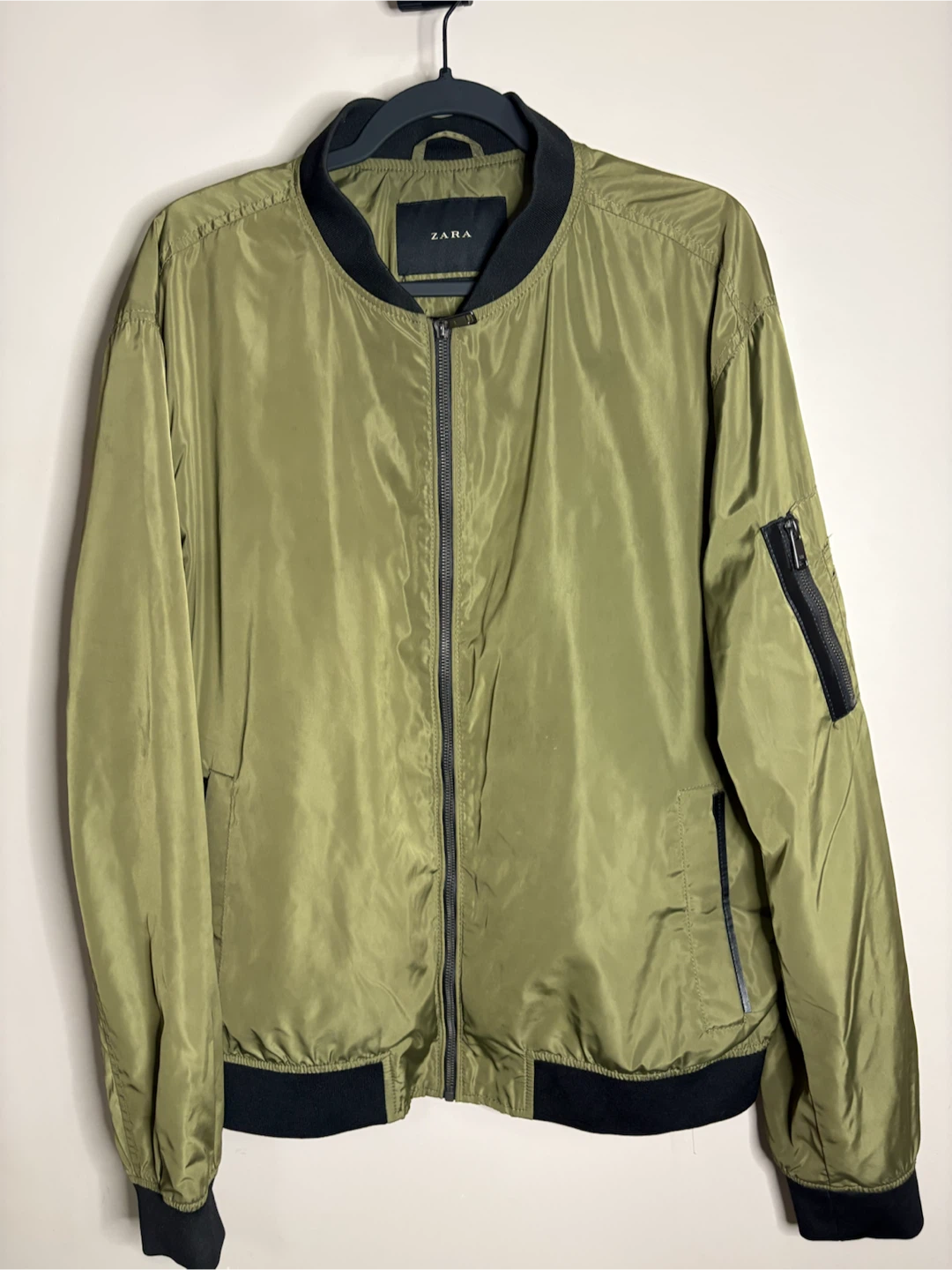 ZARA Olive Green Bomber Jacket