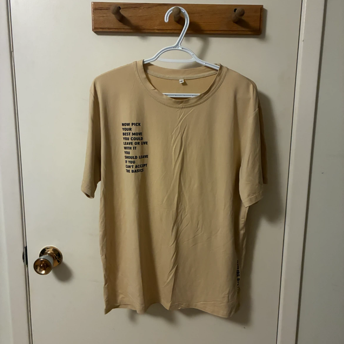 Tan Graphic T-Shirt Medium