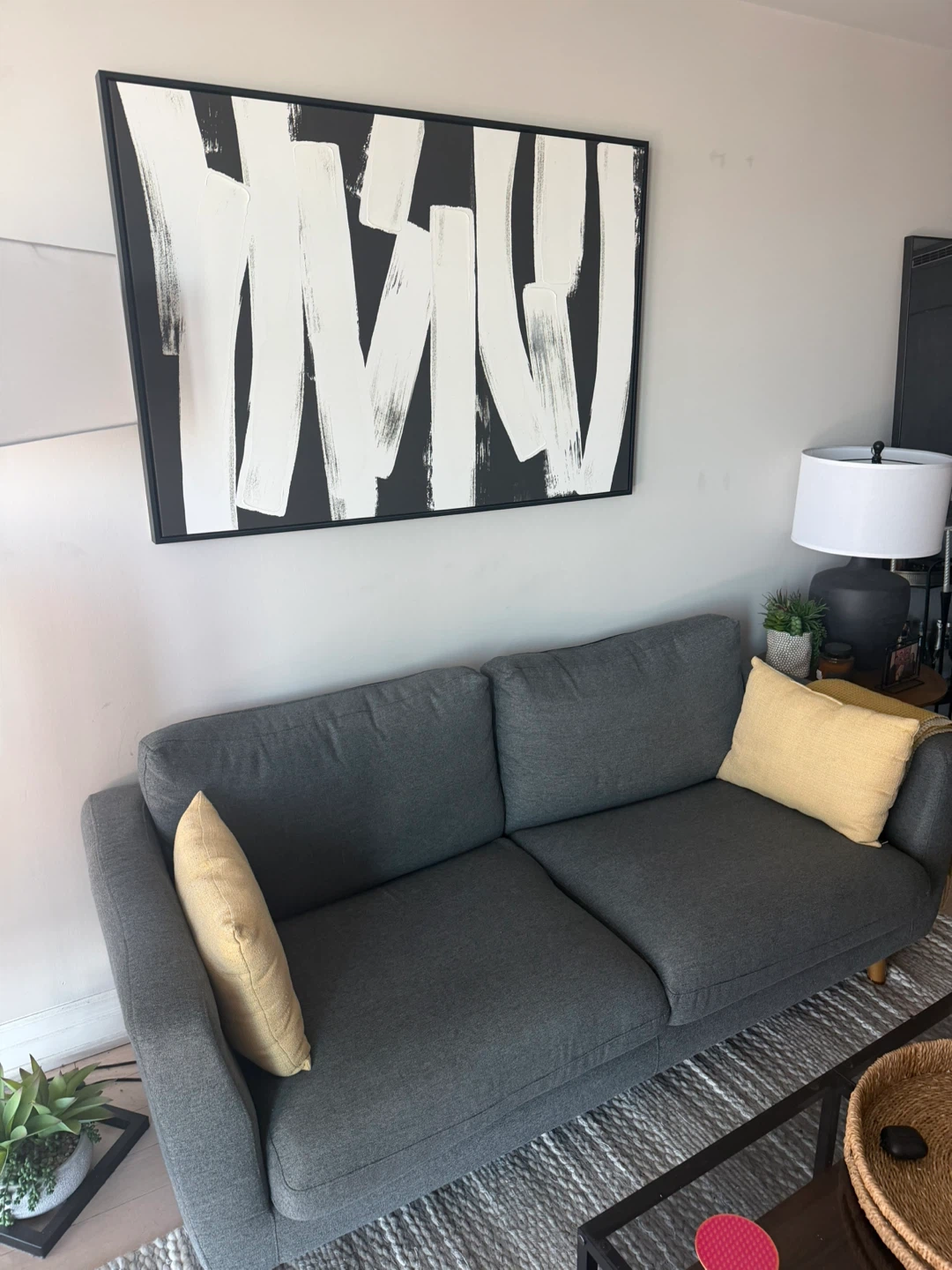 Structube Falcon 3-Seater Sofa – Dark Grey, Great Condition - photo 2