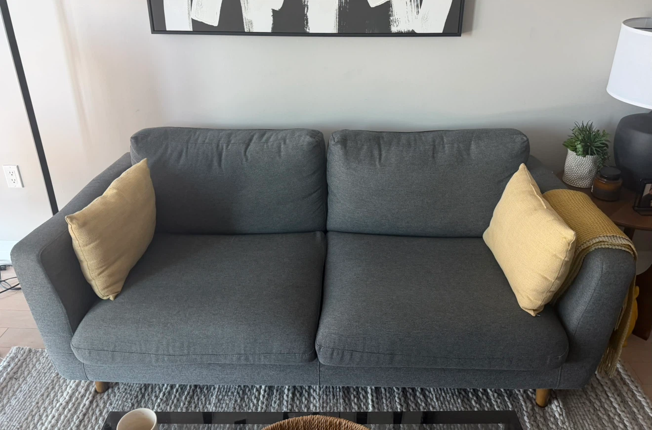 Structube Falcon 3-Seater Sofa – Dark Grey, Great Condition - photo 5