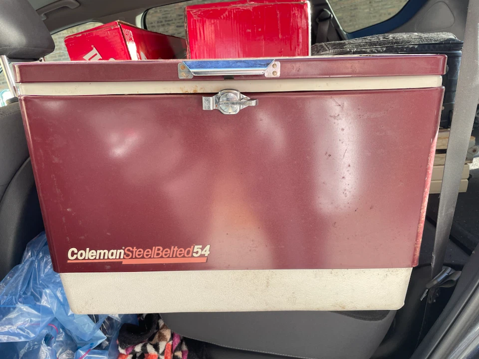 Vintage Coleman Steel Belted 54 Cooler