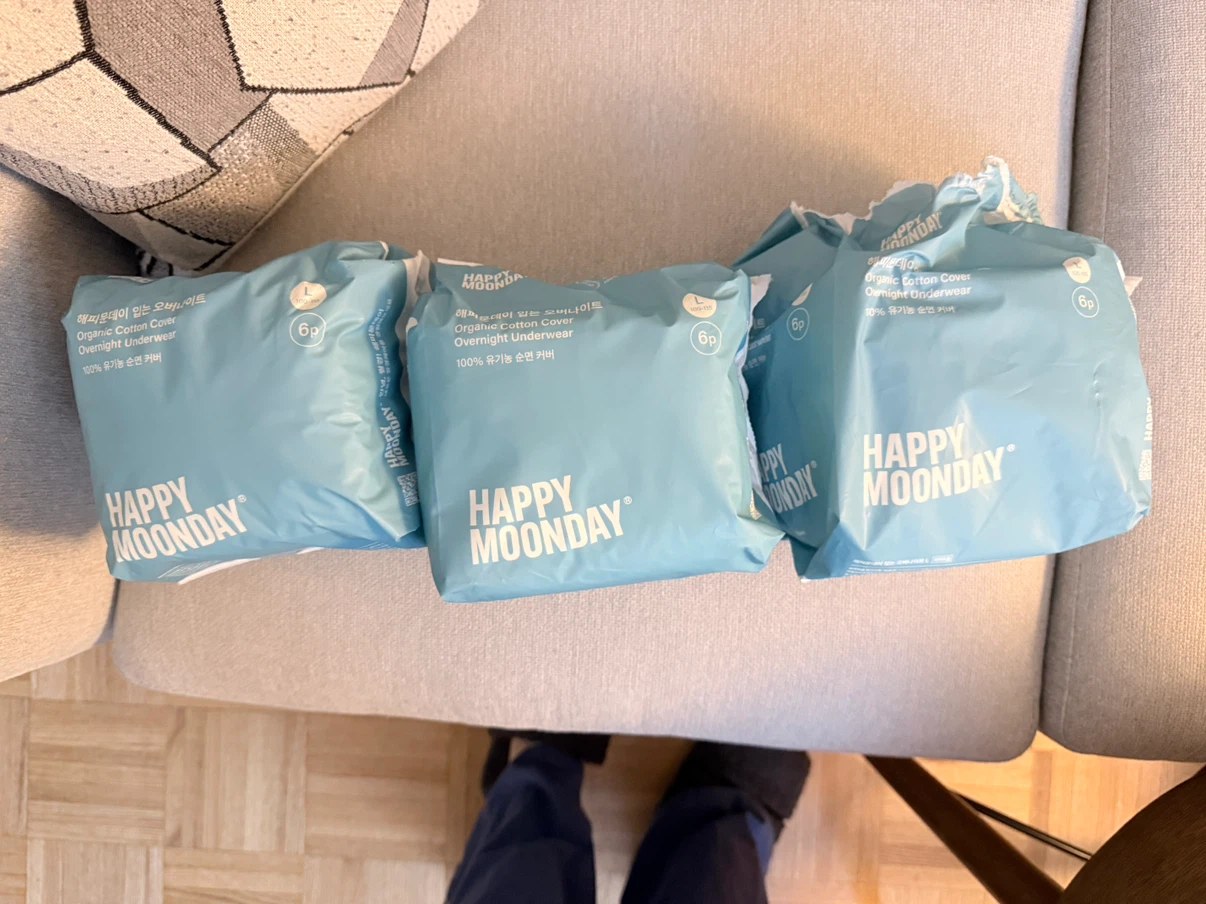 2 Packs Happy Moonday Overnight Underwear Size Large