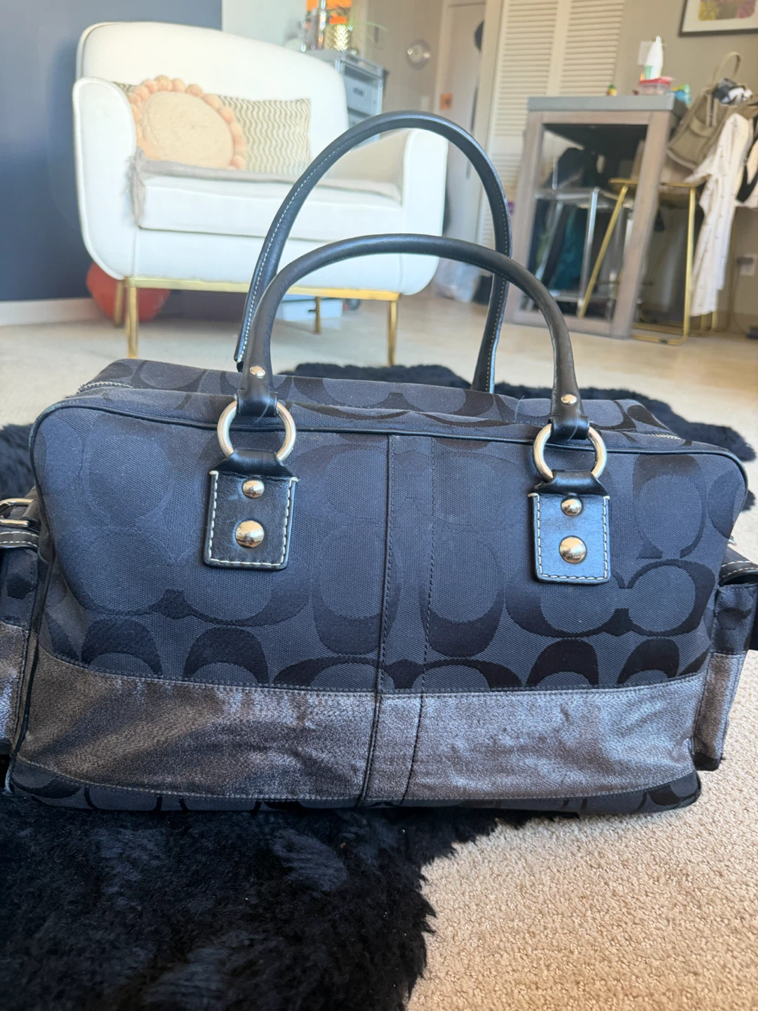 Coach Signature Luggage Bag - photo 4