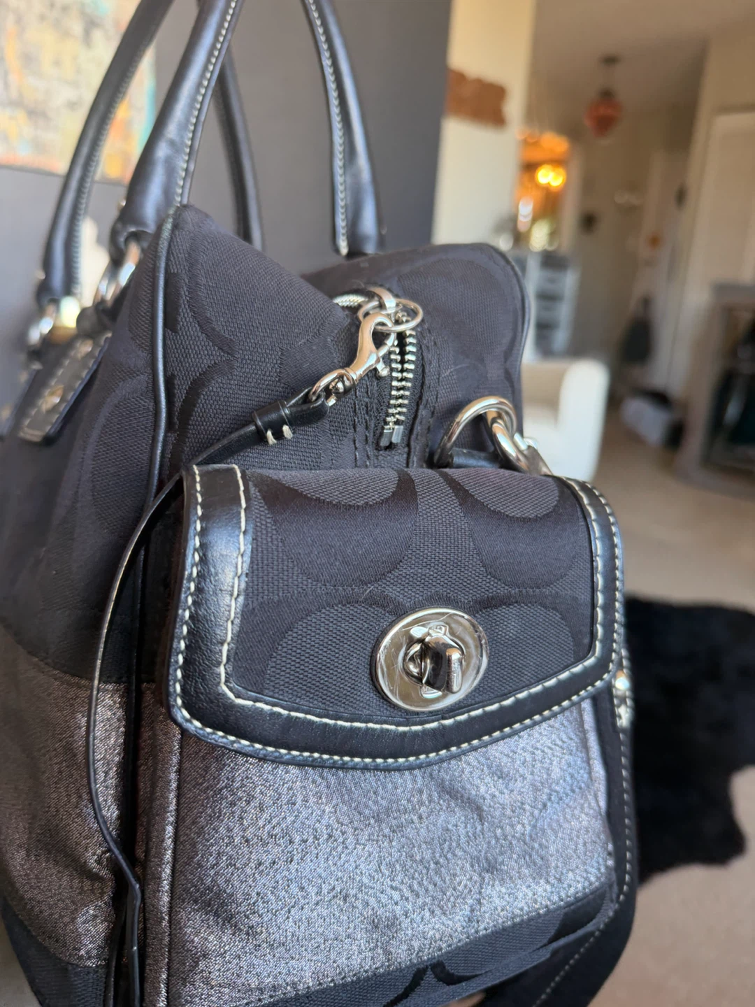 Coach Signature Luggage Bag - photo 5