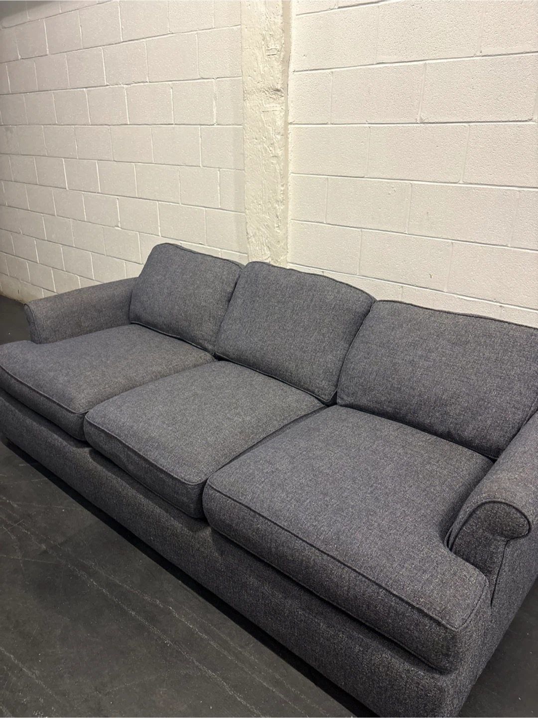 Blue/Gray 3-Seater Couch – Delivery Available - photo 3