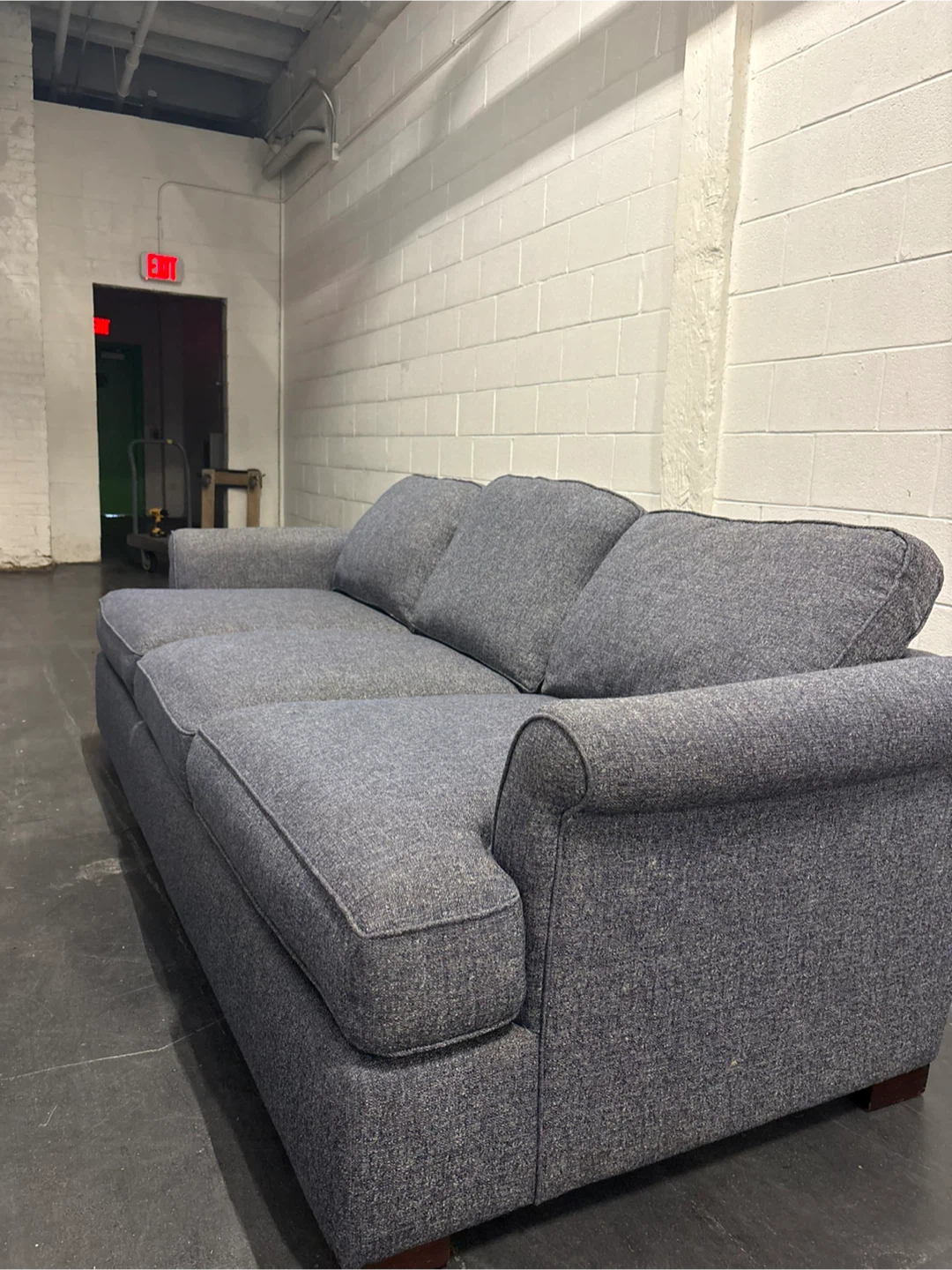 Blue/Gray 3-Seater Couch – Delivery Available - photo 5