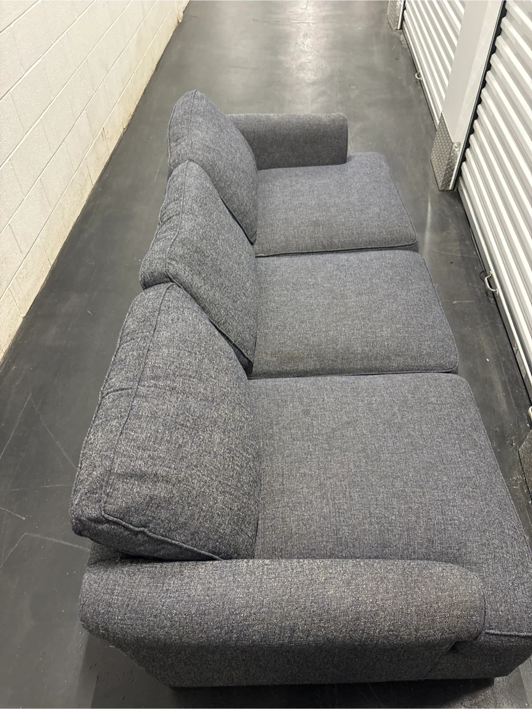 Blue/Gray 3-Seater Couch – Delivery Available - photo 2