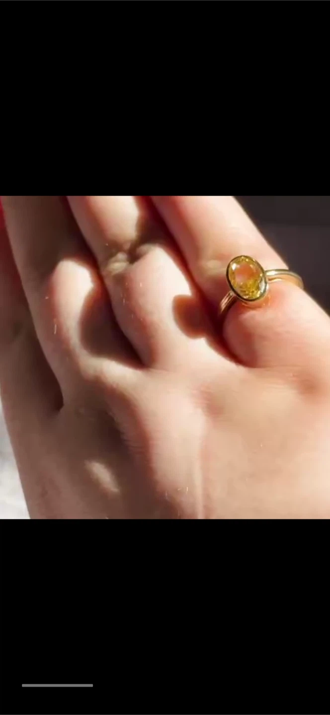 18K 3.08CT Lab Yellow Diamond Solitaire Ring IGI Report - photo 2
