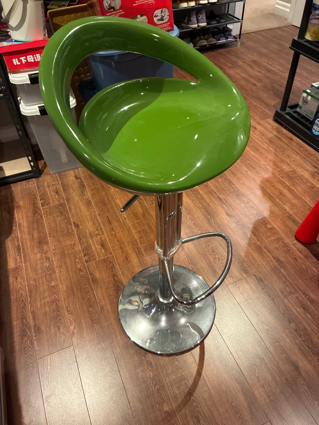Green Modern Adjustable Bar Stool