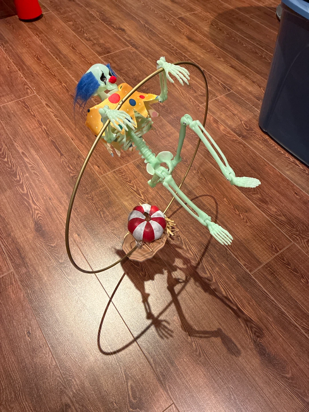 Animated Clown Skeleton Decoration