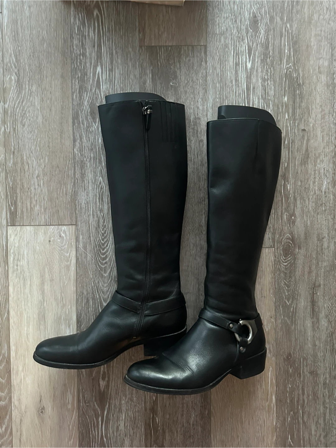 Via Spiga Black Leather Boots