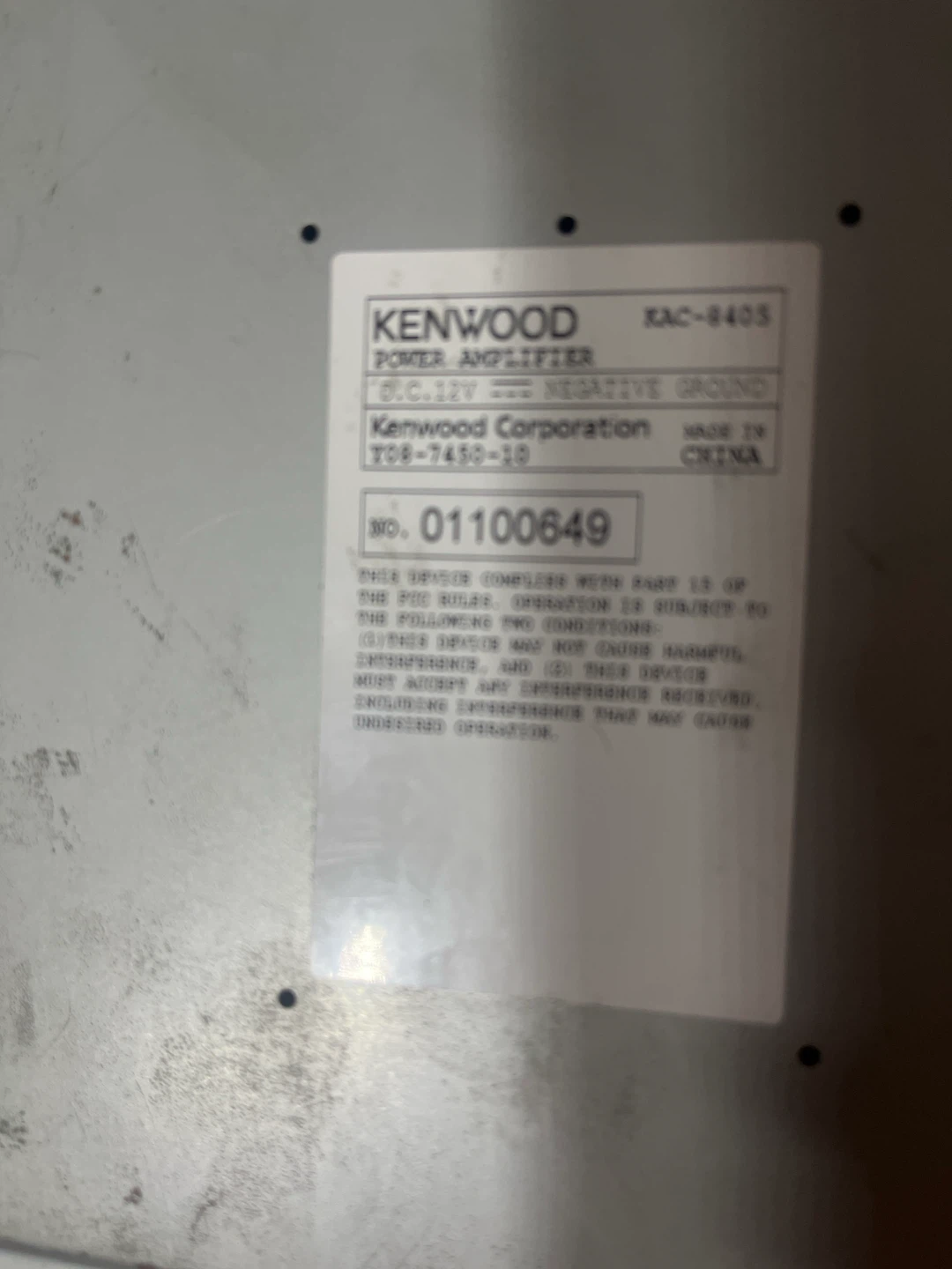 Kenwood KAC-8405 Power Amplifier - photo 3