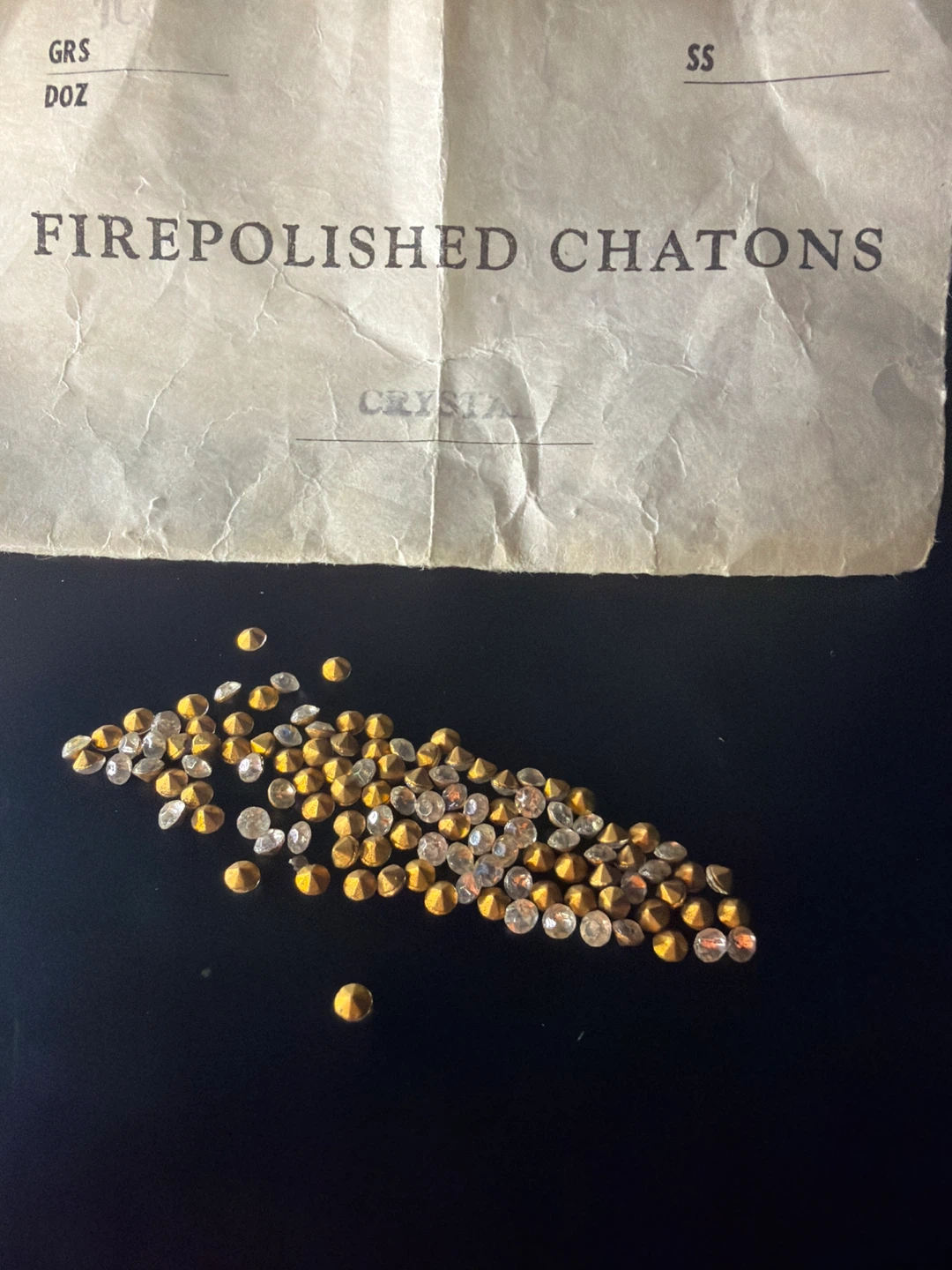 Vintage Czechoslovakian Firepolished Crystal Chatons SS11