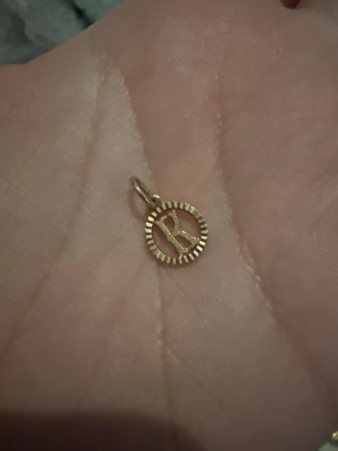 Gold Initial K Pendant 10k