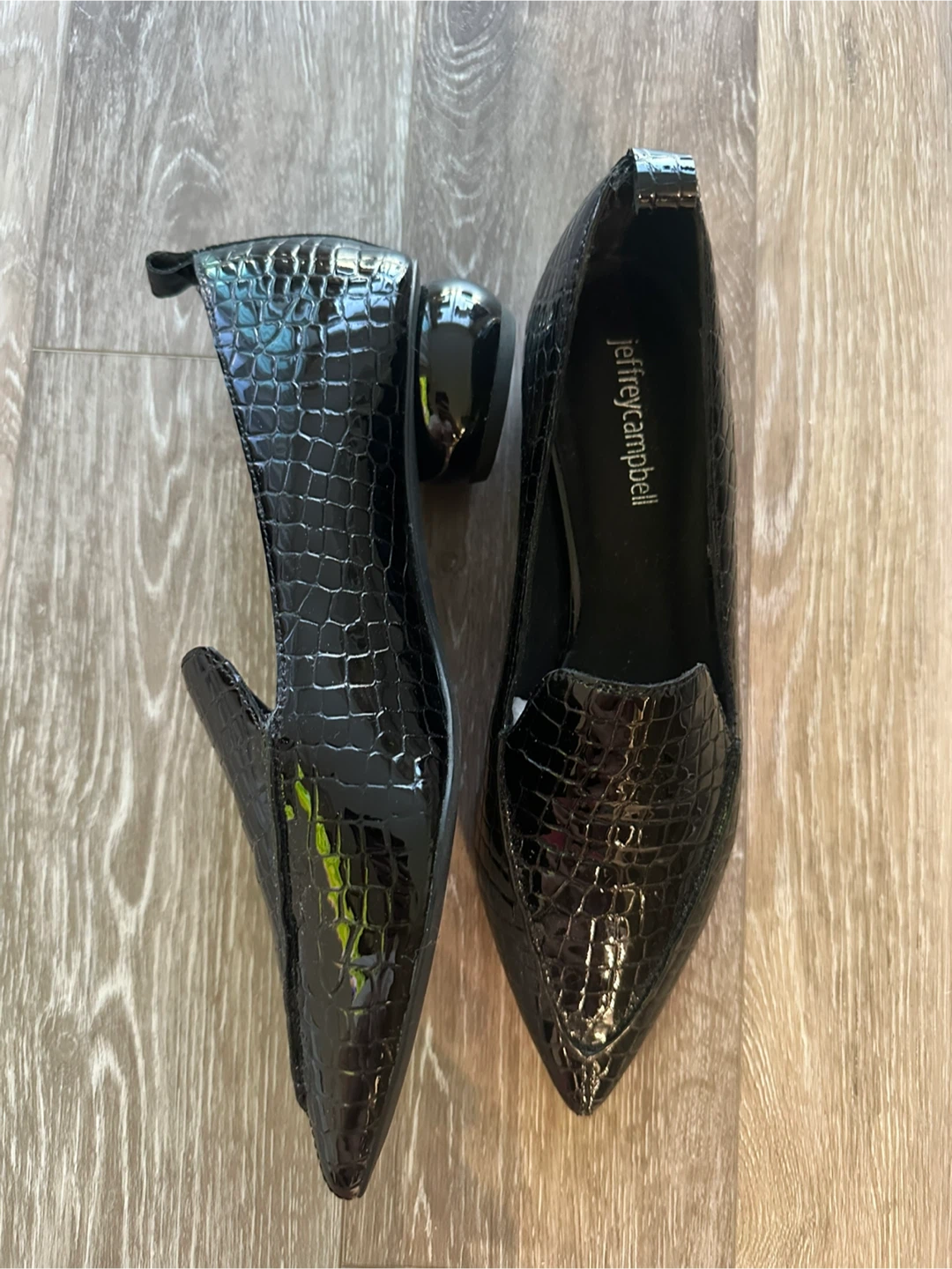 Jeffrey Campbell Black Croc Loafers - photo 2
