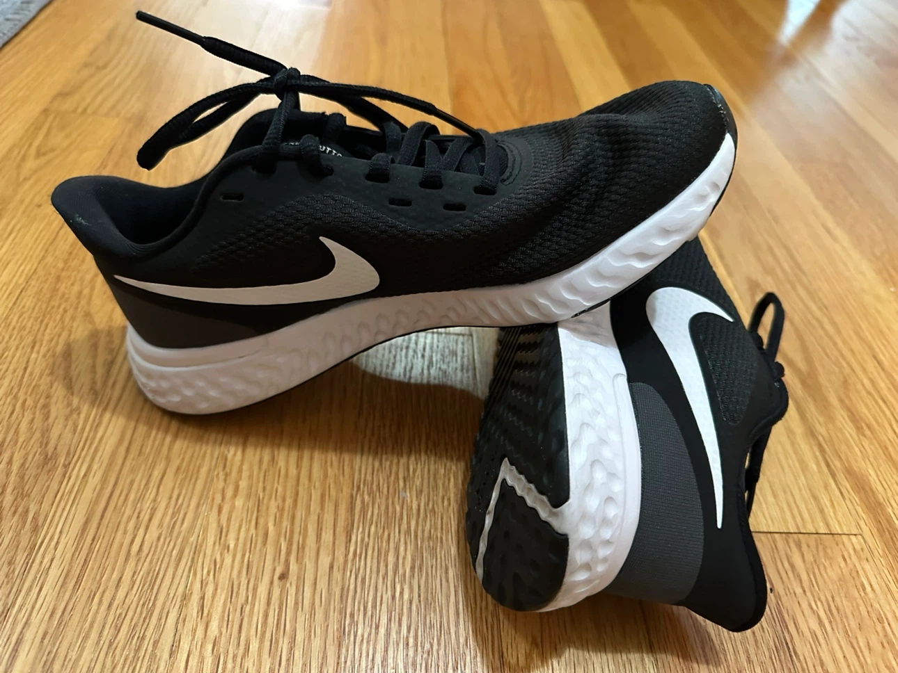 Nike Revolution 5 Running Shoes - Women's Size 7.5 (Black/White) - photo 4