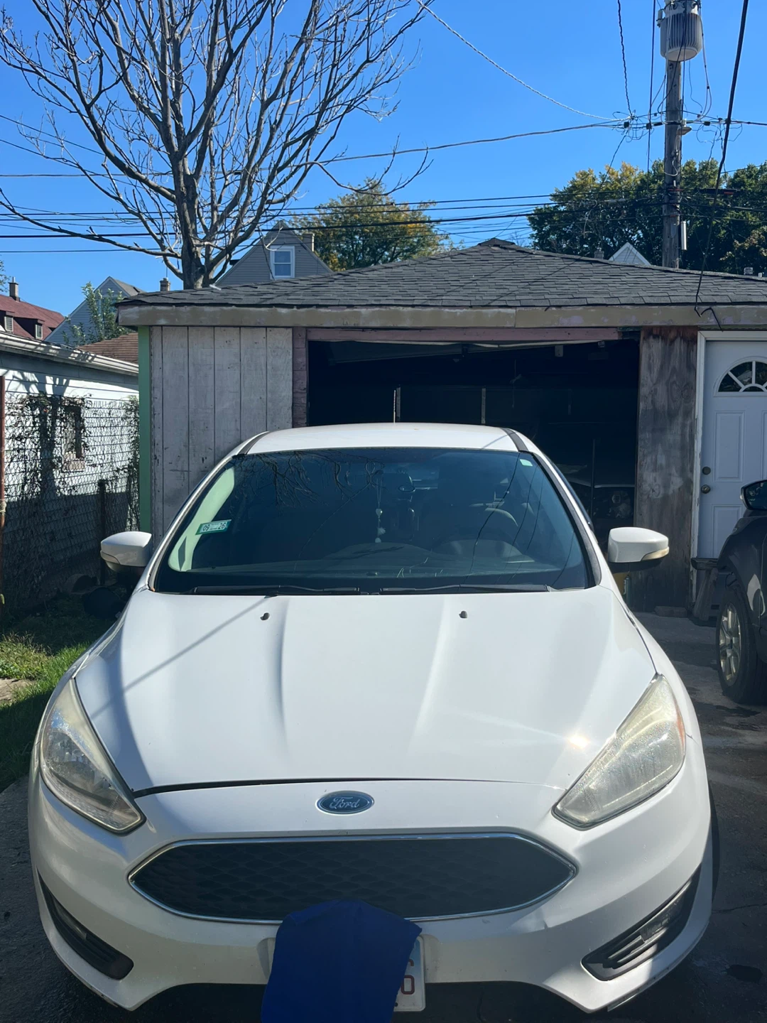 White Ford Focus Hatchback