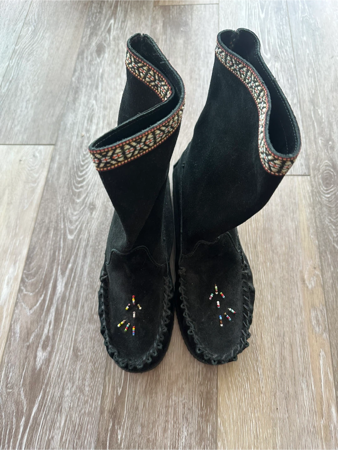 Martino Black Suede Moccasin Boots