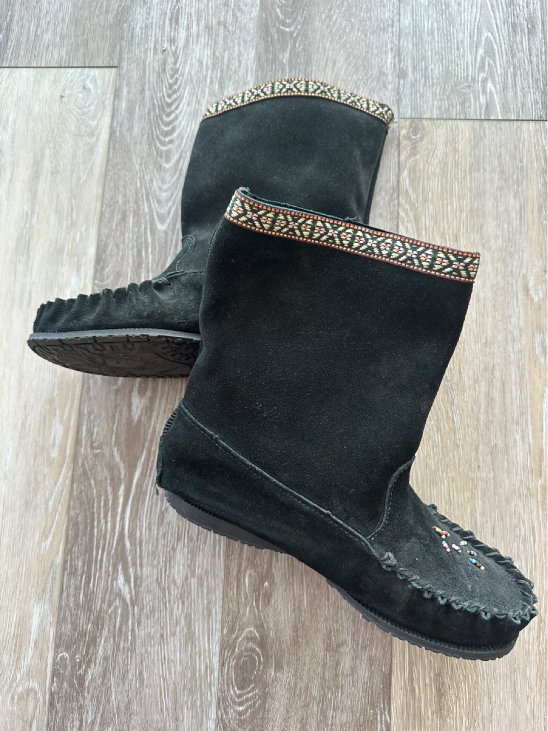 Martino Black Suede Moccasin Boots - photo 2