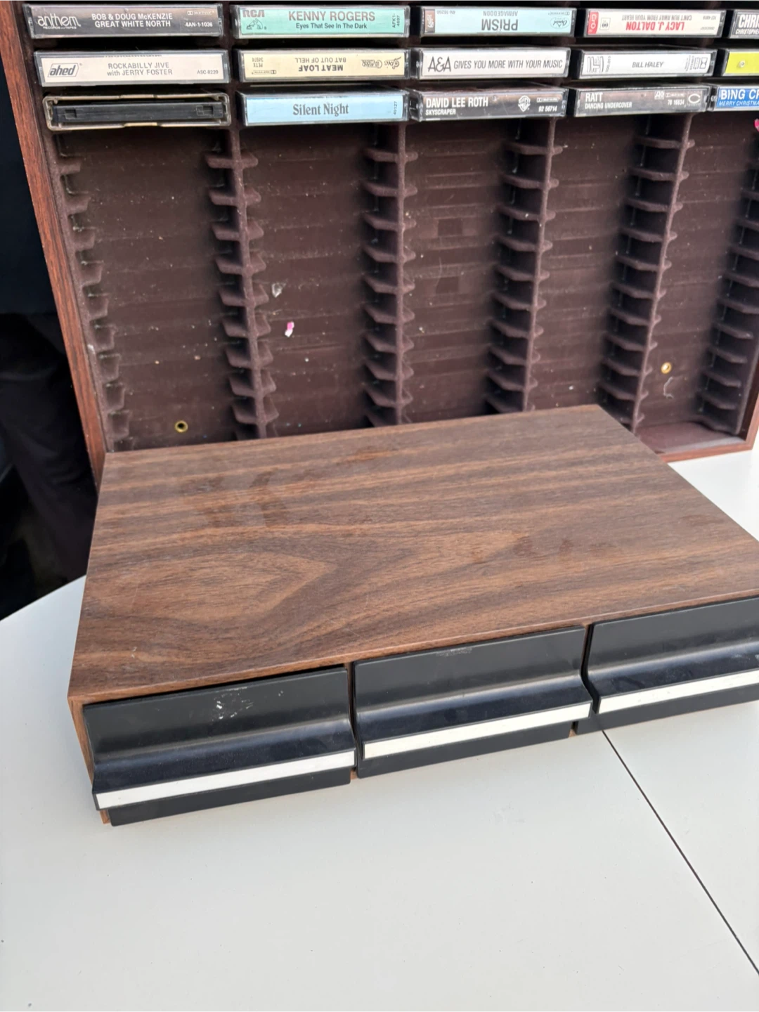 Vintage Cassette Tape Storage Unit with tapes$25 - photo 2