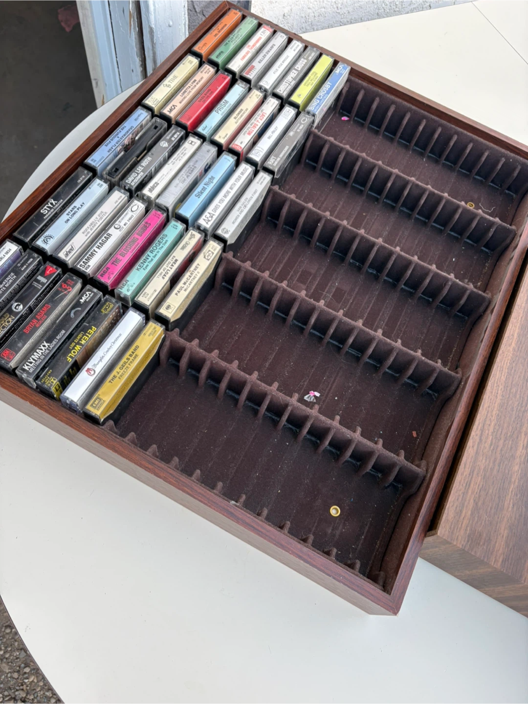 Vintage Cassette Tape Storage Unit with tapes$25 - photo 3