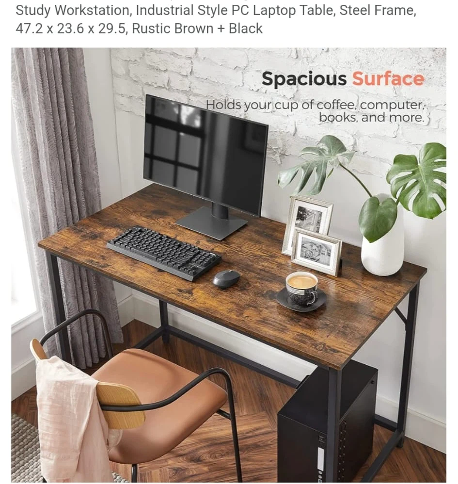 Industrial Style Study Workstation Desk