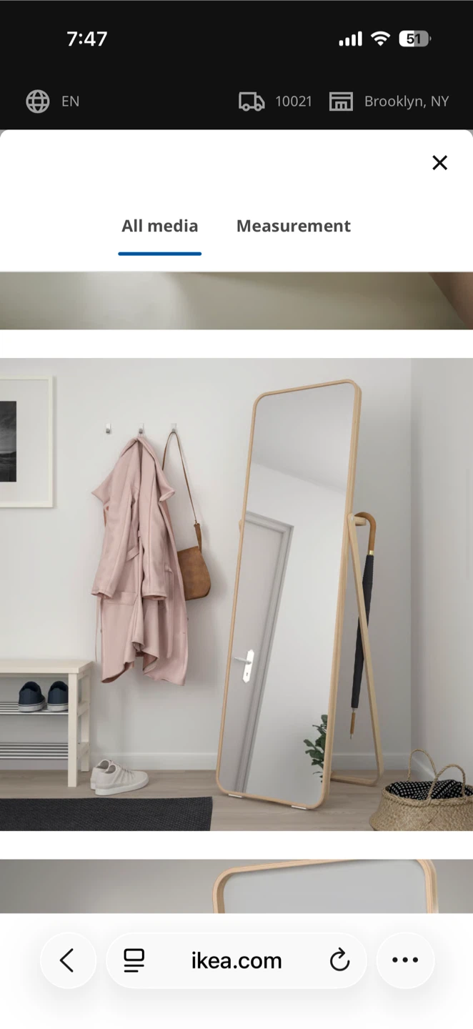 IKEA IKORNNES Floor mirror