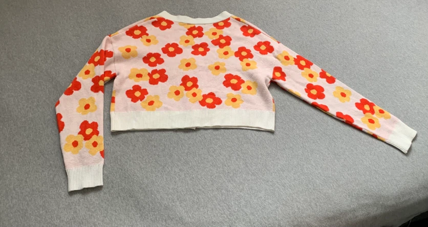 RSQ floral print cropped knit cardigan - Size Medium - photo 2