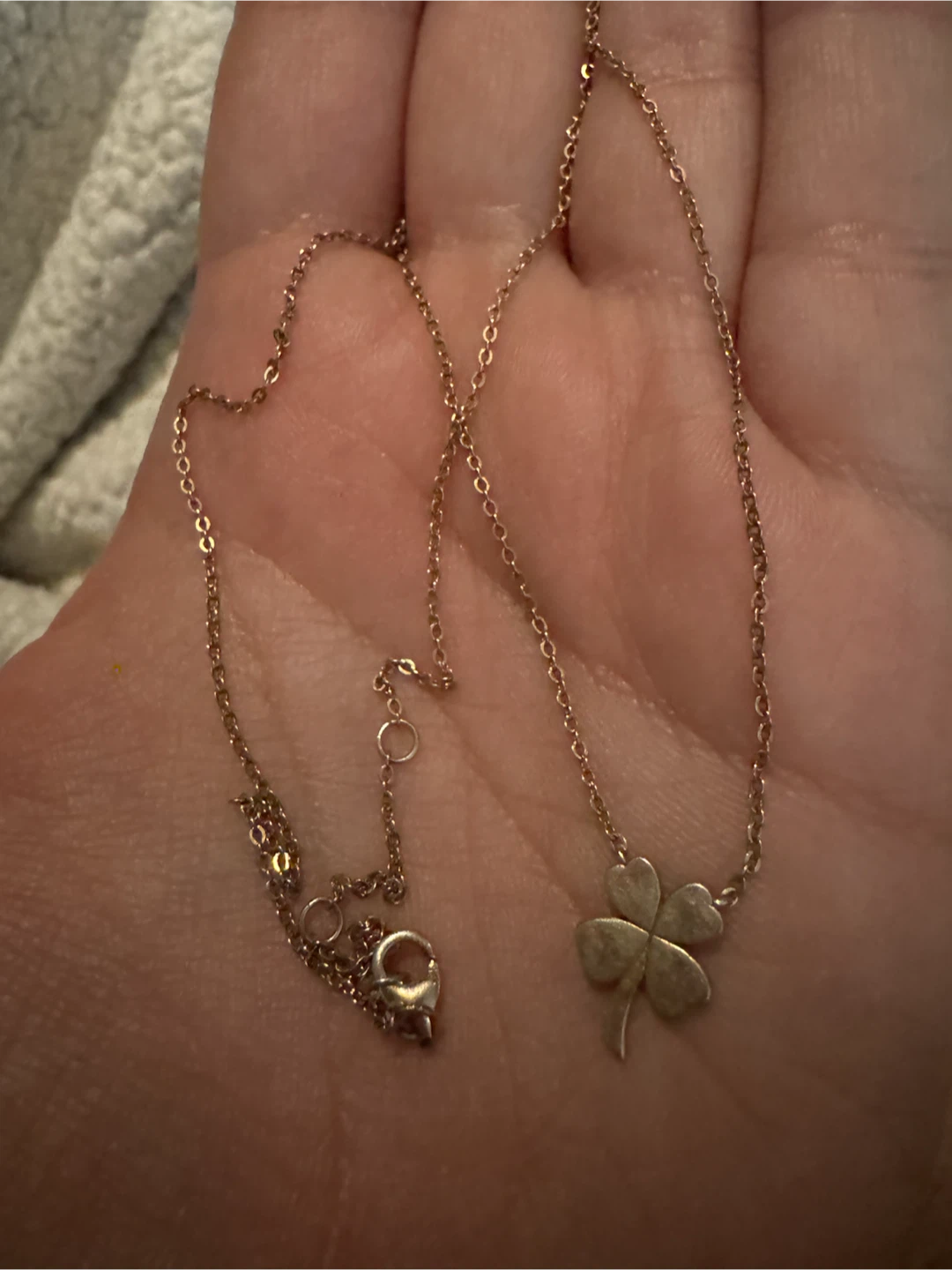 925 Sterling Silver Gold-Plated Clover Necklace