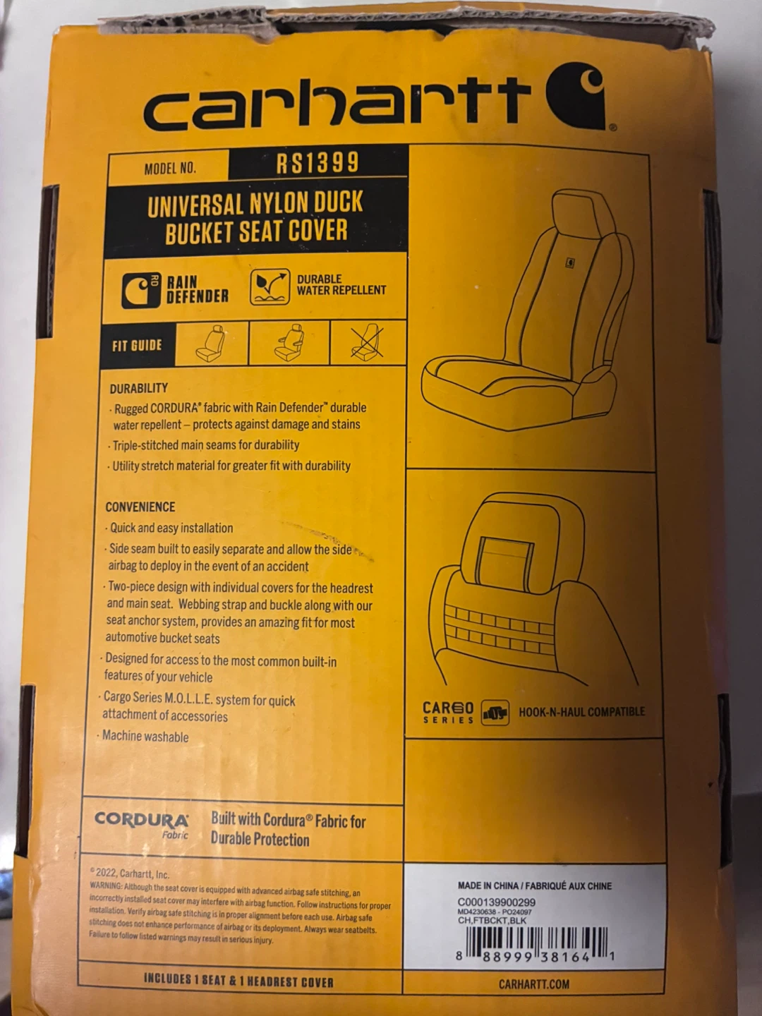Carhartt Universal Nylon Duck Seat Covers - photo 3