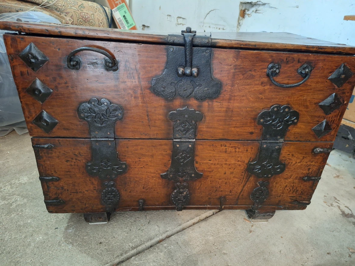Vintage Antique Wooden Storage Chest