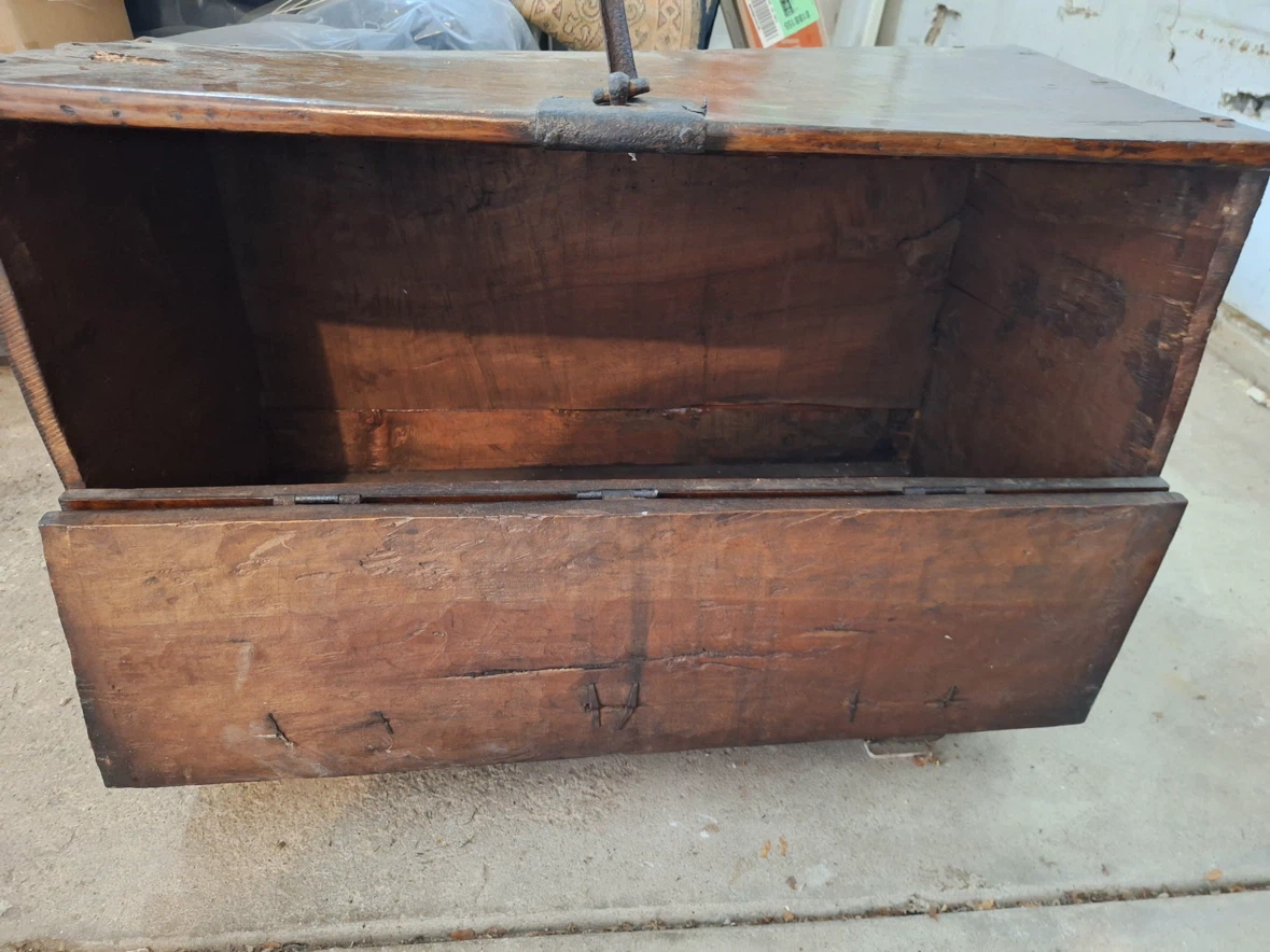 Vintage Antique Wooden Storage Chest - photo 3