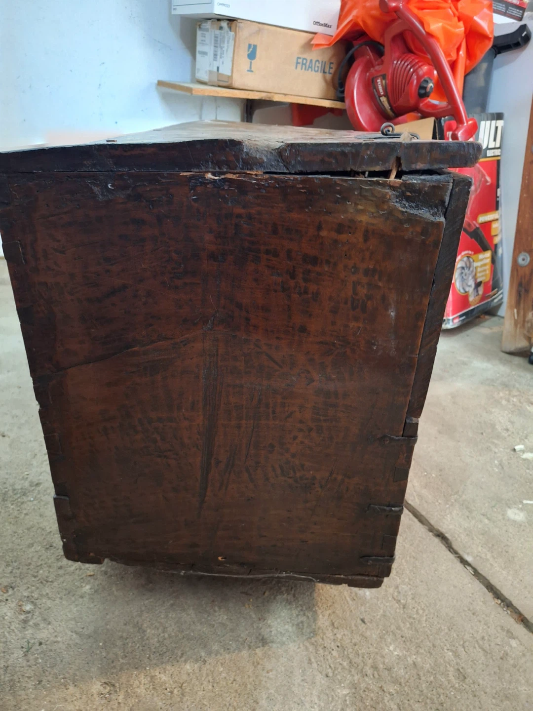 Vintage Antique Wooden Storage Chest - photo 4