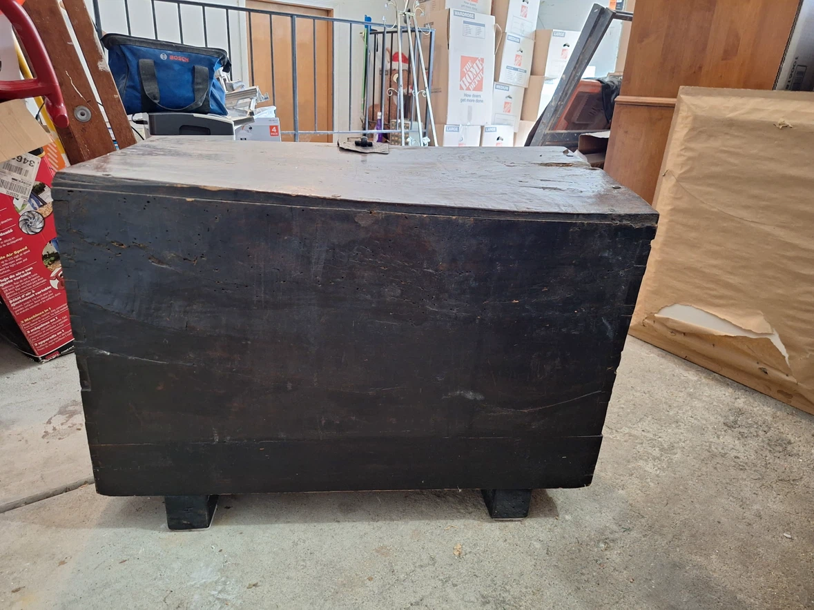 Vintage Antique Wooden Storage Chest - photo 5