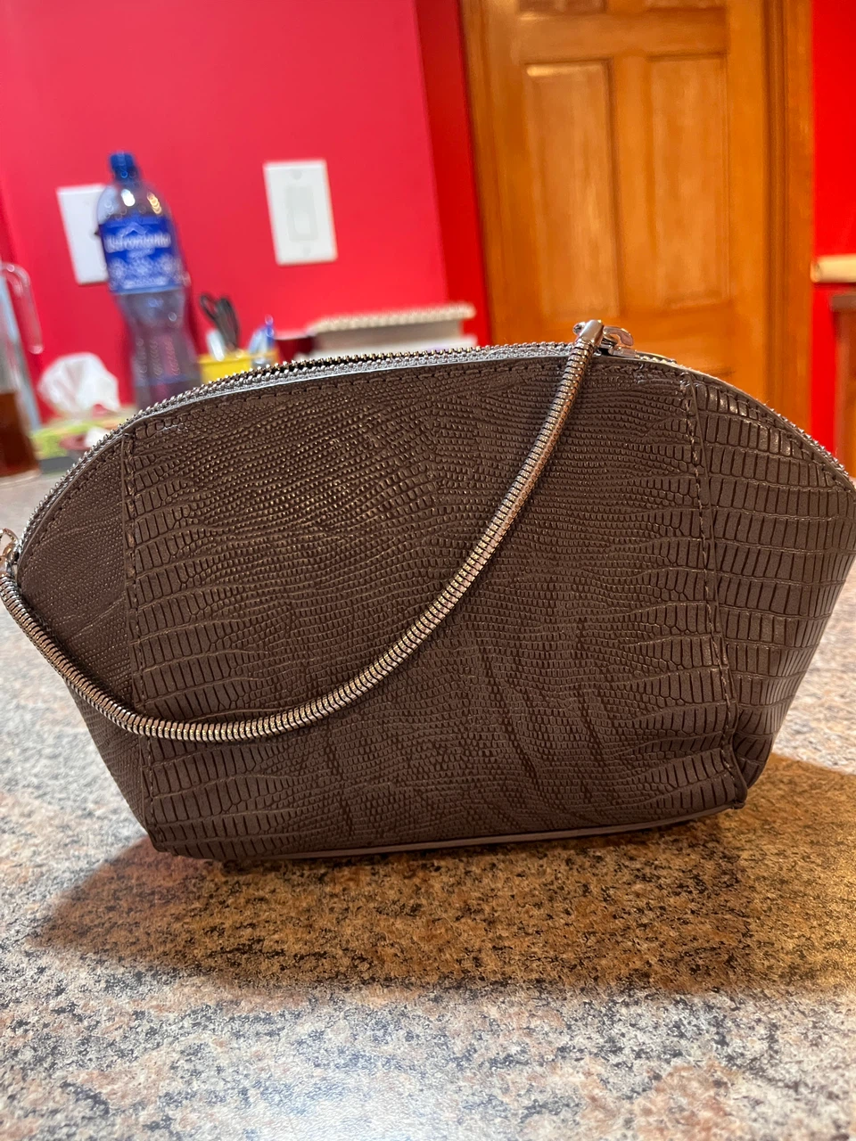 Forever 21 Grey Embossed Clutch