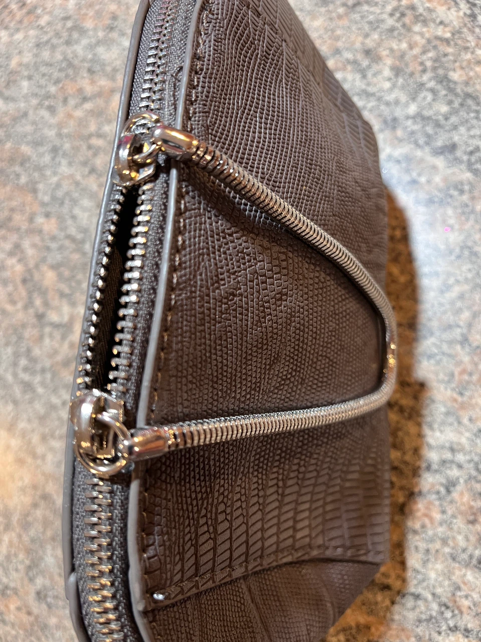 Forever 21 Grey Embossed Clutch - photo 2
