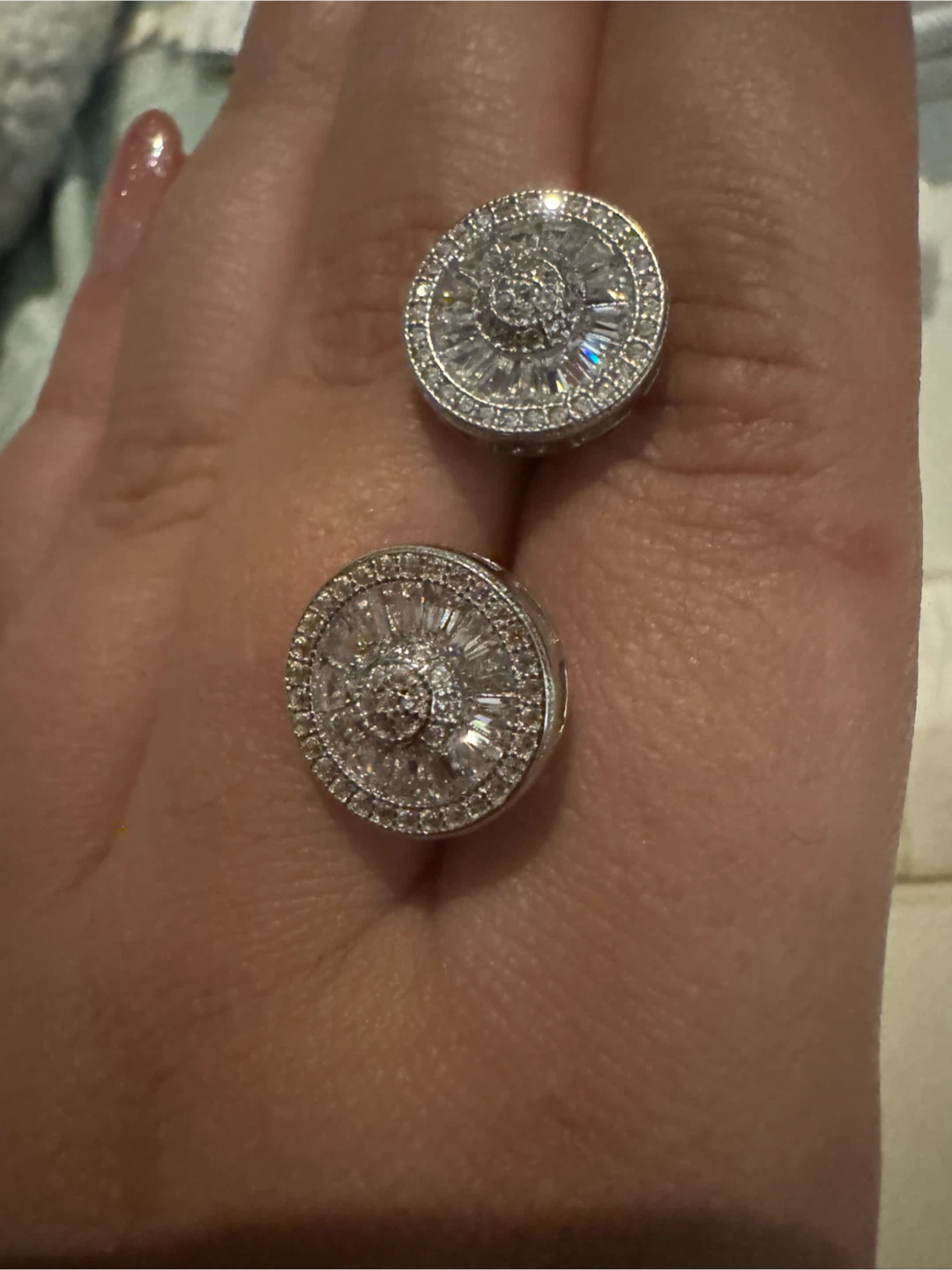 925 Sterling Silver CZ Statement Stud Earrings