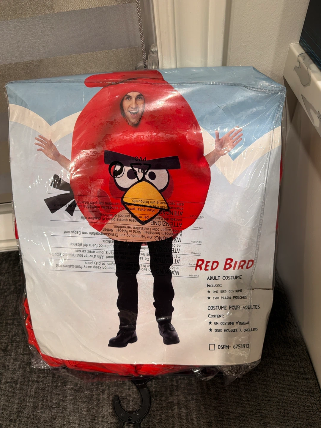 Angry Birds Red Bird Adult Halloween