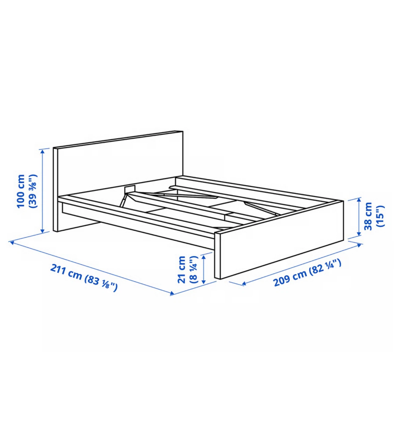 IKEA MALM King Bed Frame in Oak Veneer - photo 4