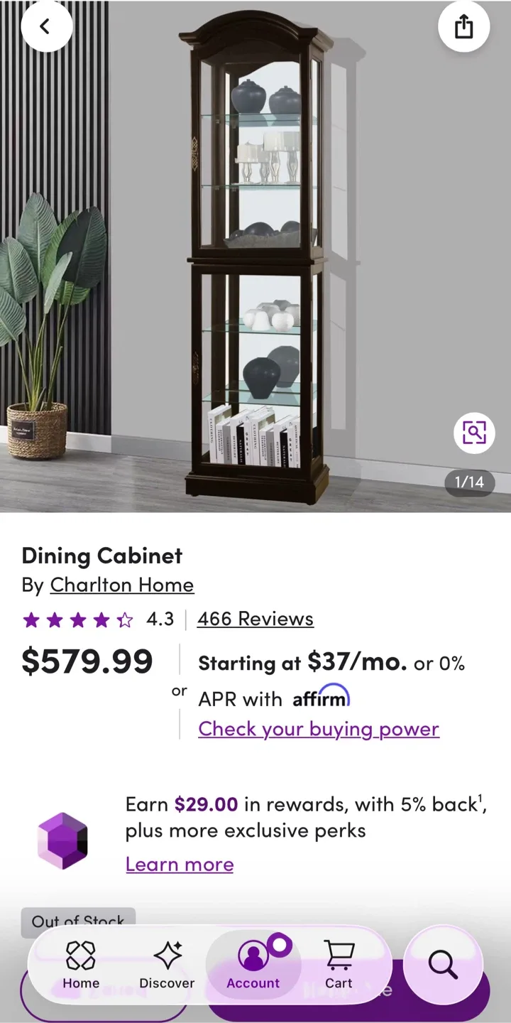 Two Waifar Charlton Home Dining Cabinets