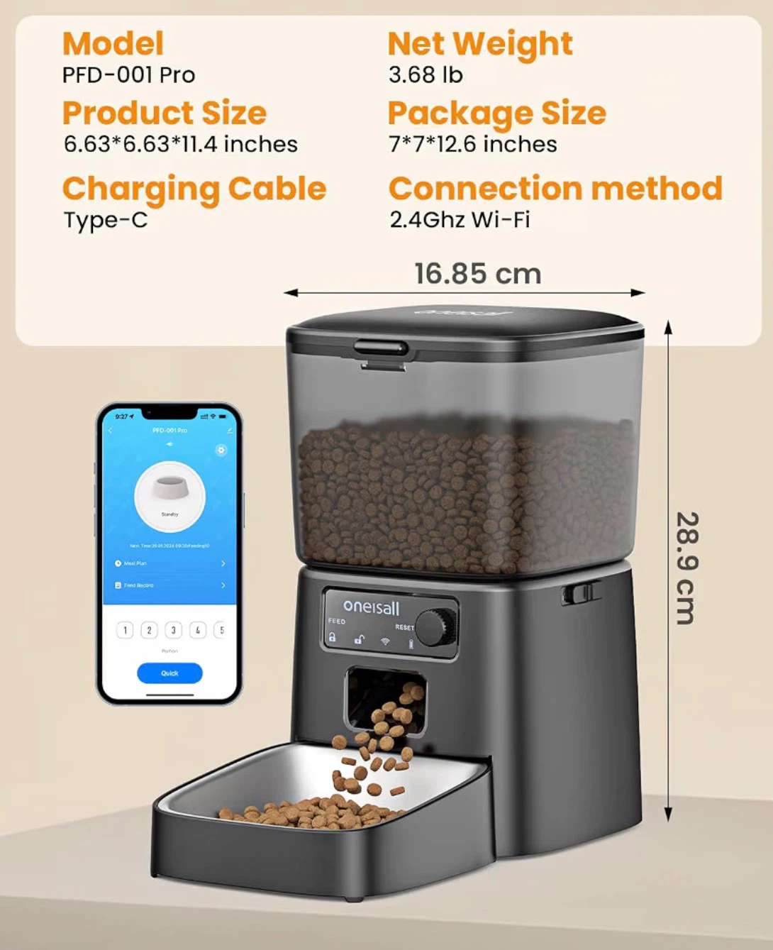 New oneisall PFD-001 Pro Smart Pet Feeder - photo 5