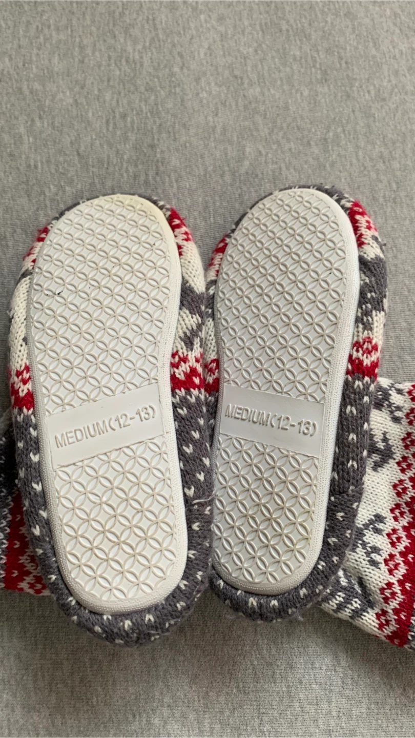 Reindeer Slipper Boots - Kids Size Medium 12-13 - photo 3